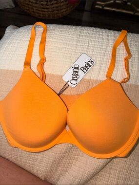 NWT Organic Basics Cotton Push Up T-Shirt Underwire Bra 34D